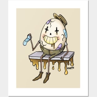 Anthropomorphic Egg Put Himself Back Together Again Posters and Art